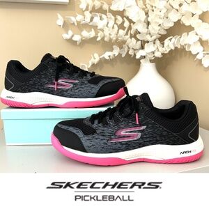 Skechers Pickleball Viper Court Shoes Black/Pink Women’s Size 9.5